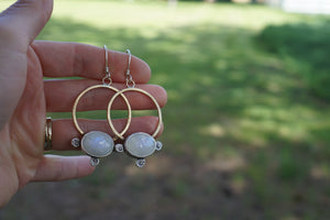 Floret Hoops- Moonstone