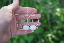Load image into Gallery viewer, Floret Hoops- Moonstone
