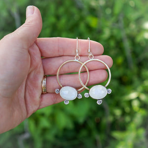 Floret Hoops- Moonstone