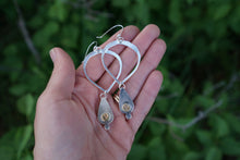 Load image into Gallery viewer, Floret Petal Hoops- Landscape Jasper
