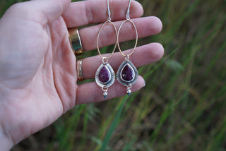 Birthstone Gaea Earrings- July: Ruby