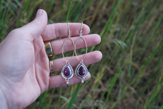 Birthstone Gaea Earrings- July: Ruby