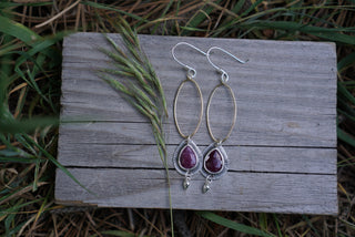 Birthstone Gaea Earrings- July: Ruby