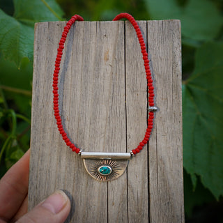 On Red Necklace