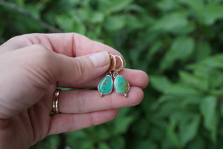 Goldie Huggie Hoops- Turquoise