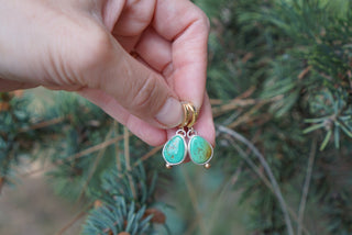 Goldie Huggie Hoops- Turquoise
