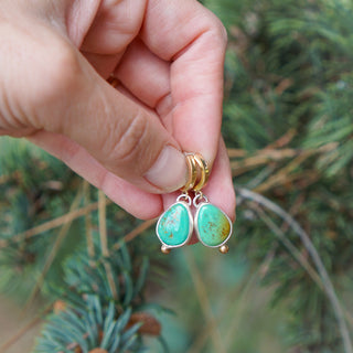 Goldie Huggie Hoops- Turquoise