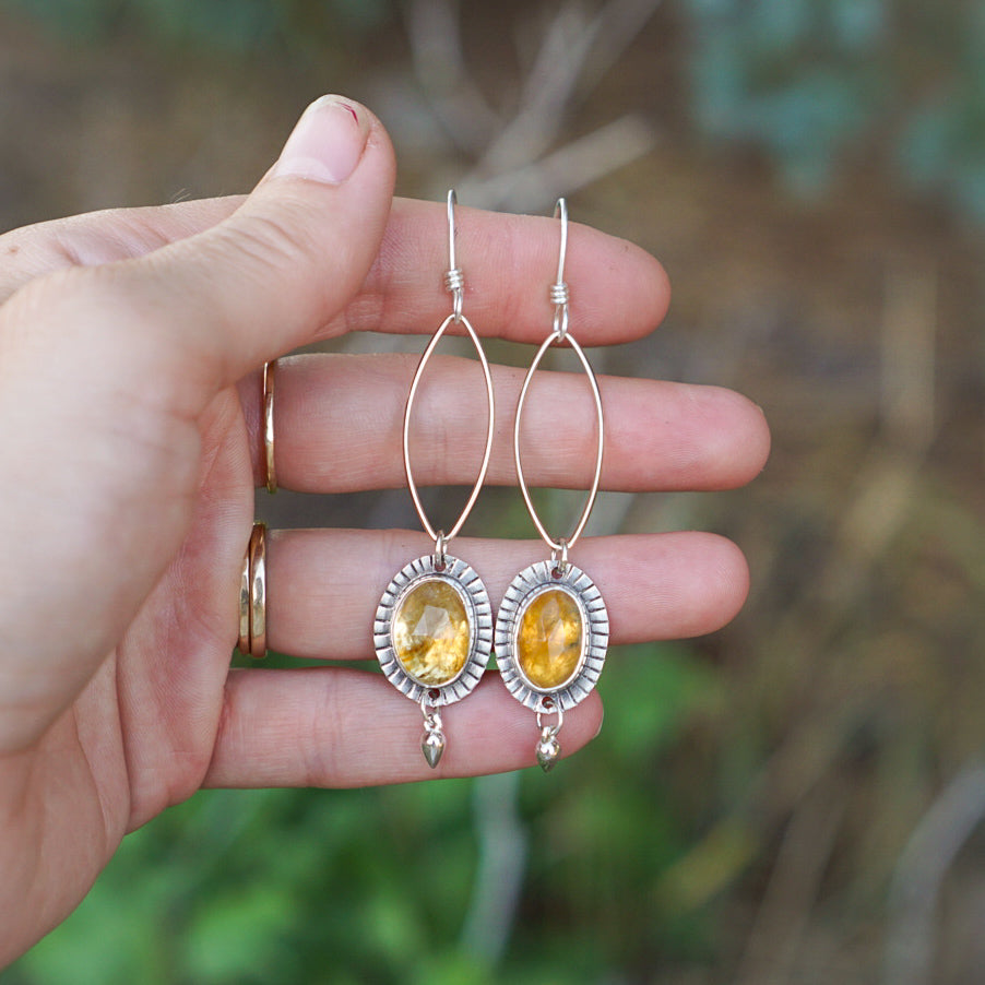 Birthstone Gaea Earrings- November: Citrine