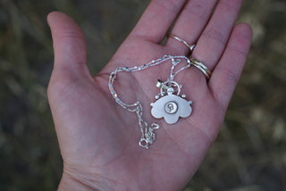 Third Eye Necklace I- Inlayed Mother of Pearl