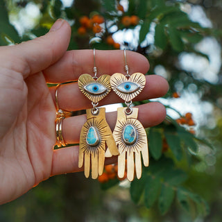 Frida Earrings- Evil Eye Edition