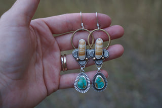 Sally Earrings- Turquoise + MT Wonderstone