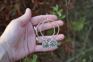Cortona Hoops- Green Turquoise