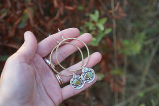 Cortona Hoops- Green Turquoise