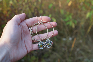 Cortona Hoops- Green Turquoise