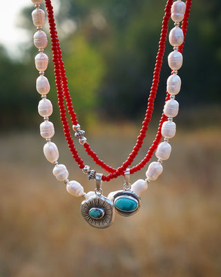 Snow White Necklace- Freshwater Pearls