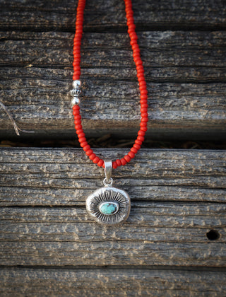On Red Necklace- Pendant I