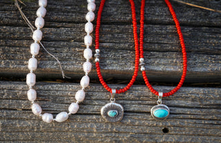 Snow White Necklace- Freshwater Pearls