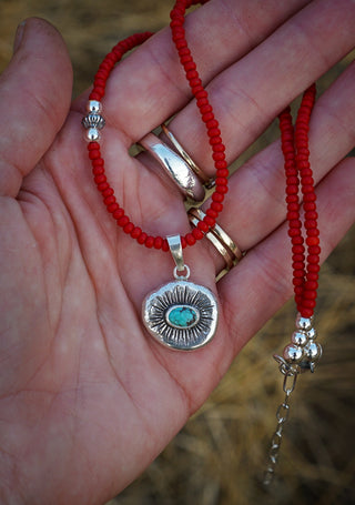 On Red Necklace- Pendant I