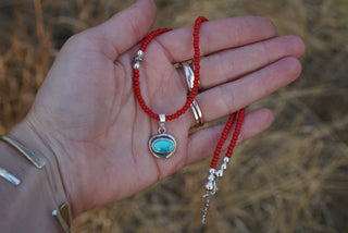 On Red Necklace- Pendant II