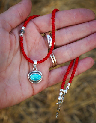 On Red Necklace- Pendant II