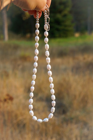 Snow White Necklace- Freshwater Pearls
