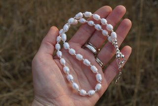 Snow White Necklace- Freshwater Pearls