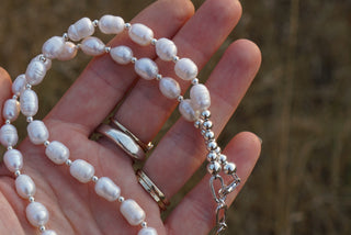 Snow White Necklace- Freshwater Pearls