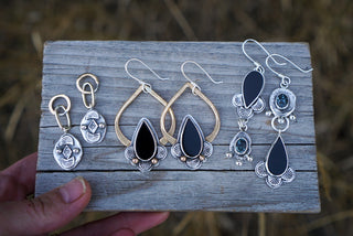 Fiora Earrings- Black Onyx