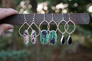 Venus Earrings- Ruby Zoisite