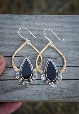 Fiora Earrings- Black Onyx