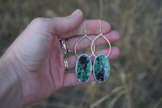 Venus Earrings- Ruby Zoisite