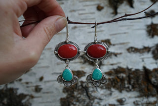 Southwest Earrings- Rosarita + Turquoise