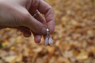 Little Minis Huggie Hoops- Pink Opal