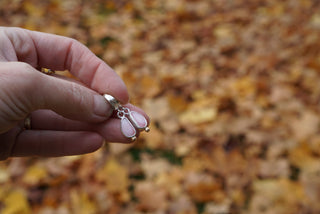 Little Minis Huggie Hoops- Pink Opal