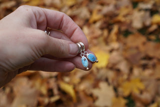 Little Minis Huggie Hoops- Lavender Turquoise