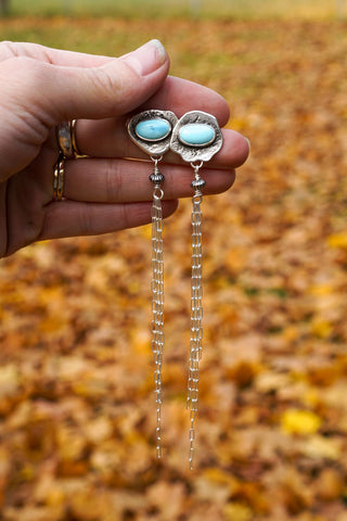 Ore Post Dusters- Lavender Turquoise