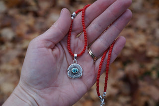 On Red Necklace- Pendant III