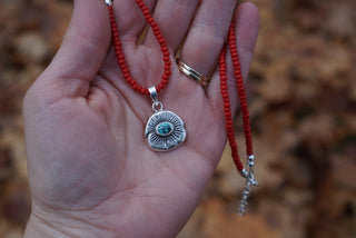 On Red Necklace- Pendant III