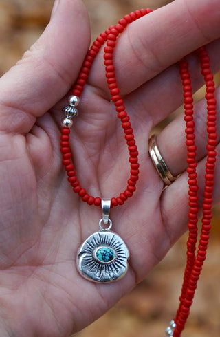 On Red Necklace- Pendant III