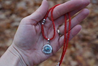 On Red Necklace- Pendant III
