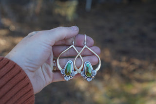 Fiora Earrings- Green Turquoise