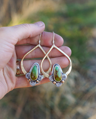 Fiora Earrings- Green Turquoise