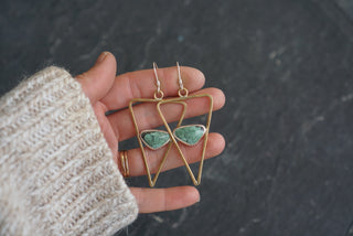 Valley Earrings- Poseidon Variscite