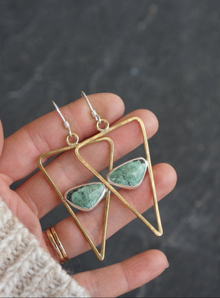 Valley Earrings- Poseidon Variscite