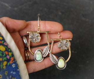 Amapola Stirrup Earrings- Palomino Variscite