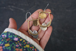 Amapola Stirrup Earrings- Palomino Variscite