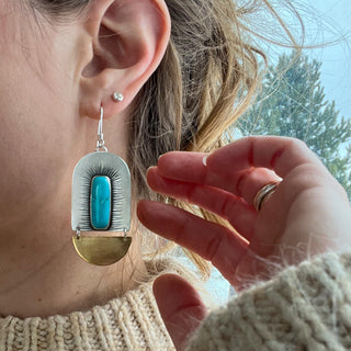 Gatekeeper Earrings- Blue Turquoise