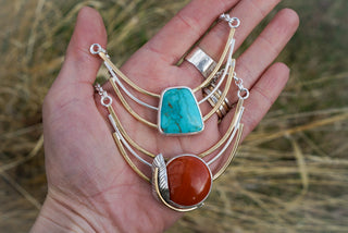 Cascade Necklace- Red Jasper