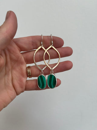 Venus Earrings- Malachite