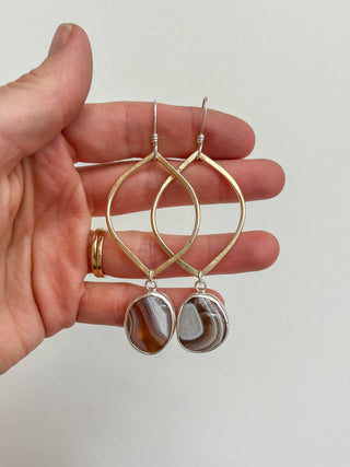 Venus Earrings- Great Lakes Agate